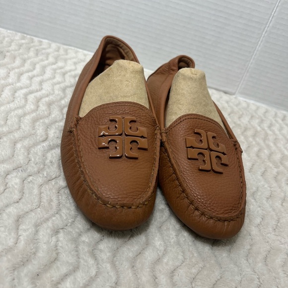 Tory Burch Lowell 2 Womens Size 6.5M Brown Leather Slip On Loafers Driving Shoes - Picture 3 of 13